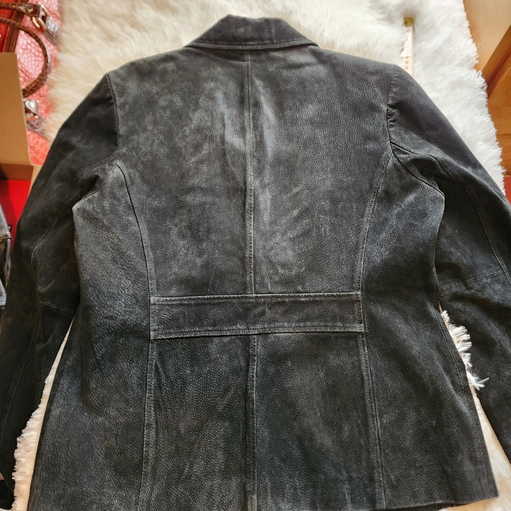 Vintage Style & Co Black Suede Blazer Size Large - Picture 8 of 9